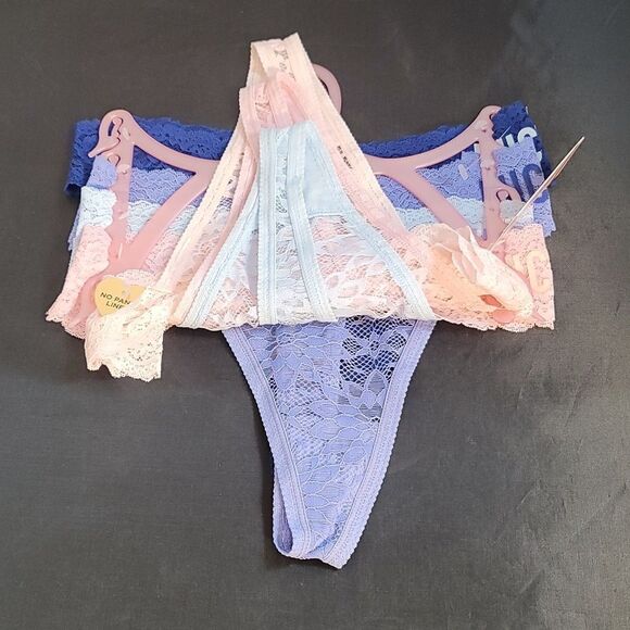 BRAND NEW JUICY COUTURE 5PK DESIGN LACE THONG PANTIE  INTIMATES SETS - Picture 8 of 16